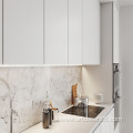 Pure white kitchen cabinet